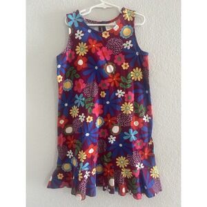Hanna Andersson Floral Sleeveless Dress Size 8-10Y 140